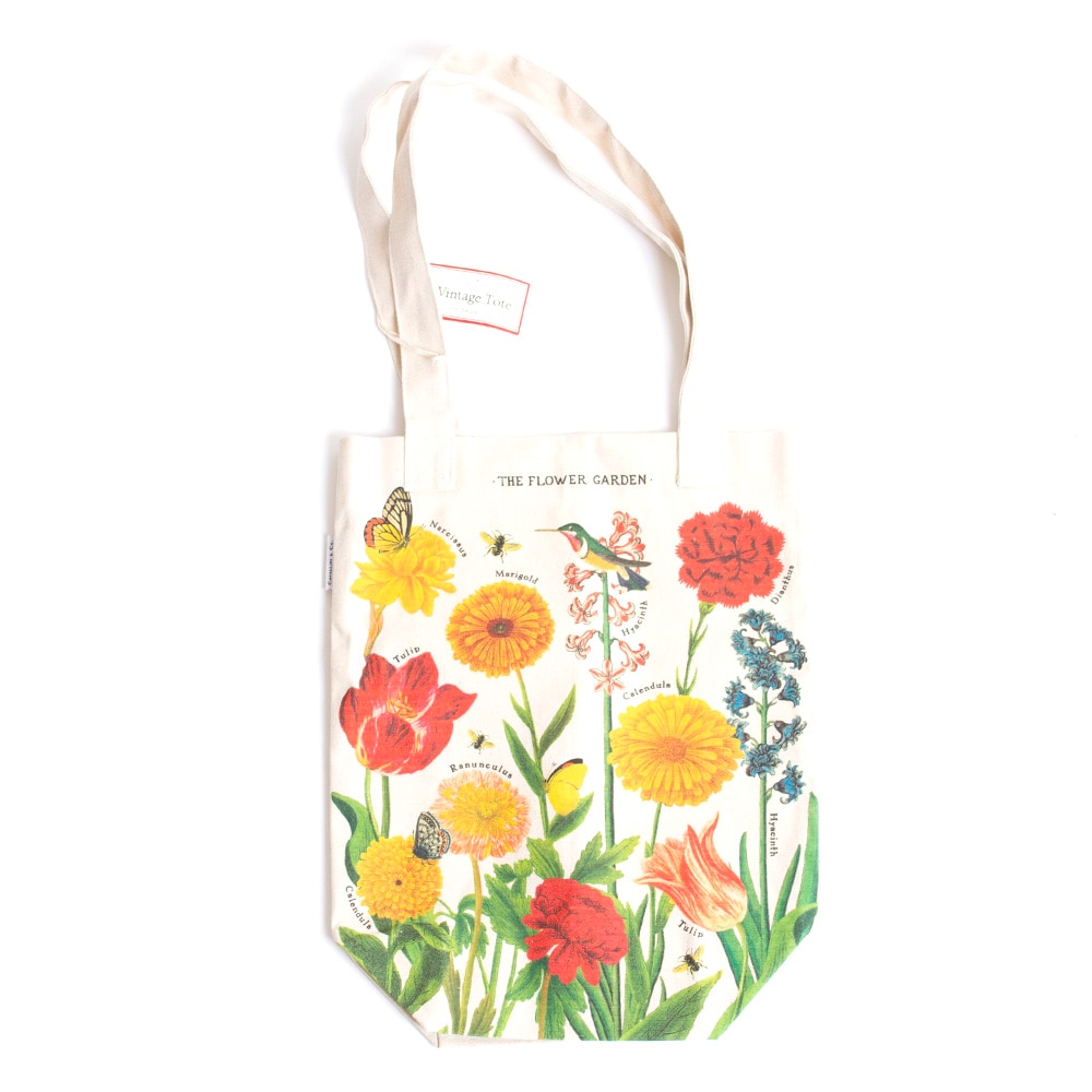Cavallini, Tote, Art & School, Unisex, Canvas, Flower Garden, 572196